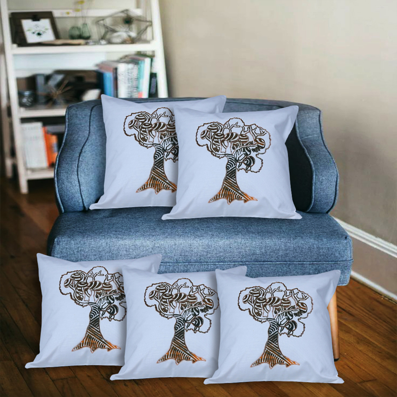 tree printing cushion cover