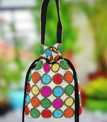 handmade multi color potli bag