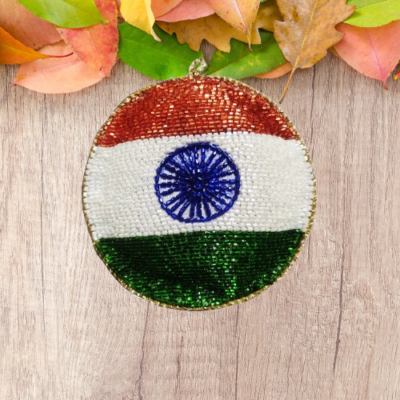 Handmade Indian Flag Embroidered Patch Tiranga For Gift