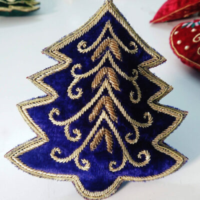 Christmas Tree Embroidered Holiday Decoration