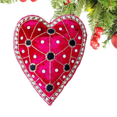 Christmas Heart Embroidered Hanging Decorative