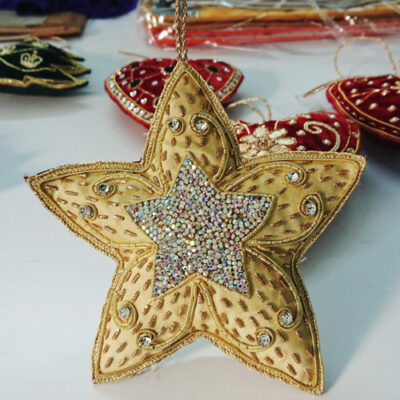 Beaded Christmas Ornament Wall Hanging Decoration